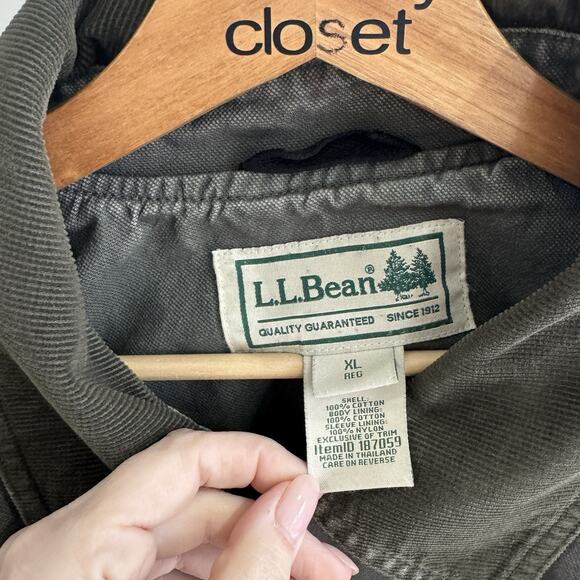 Vintage Men's L.L.Bean Original Cotton Lined Field Barn Chore Coat XL Gray - Picture 3 of 4